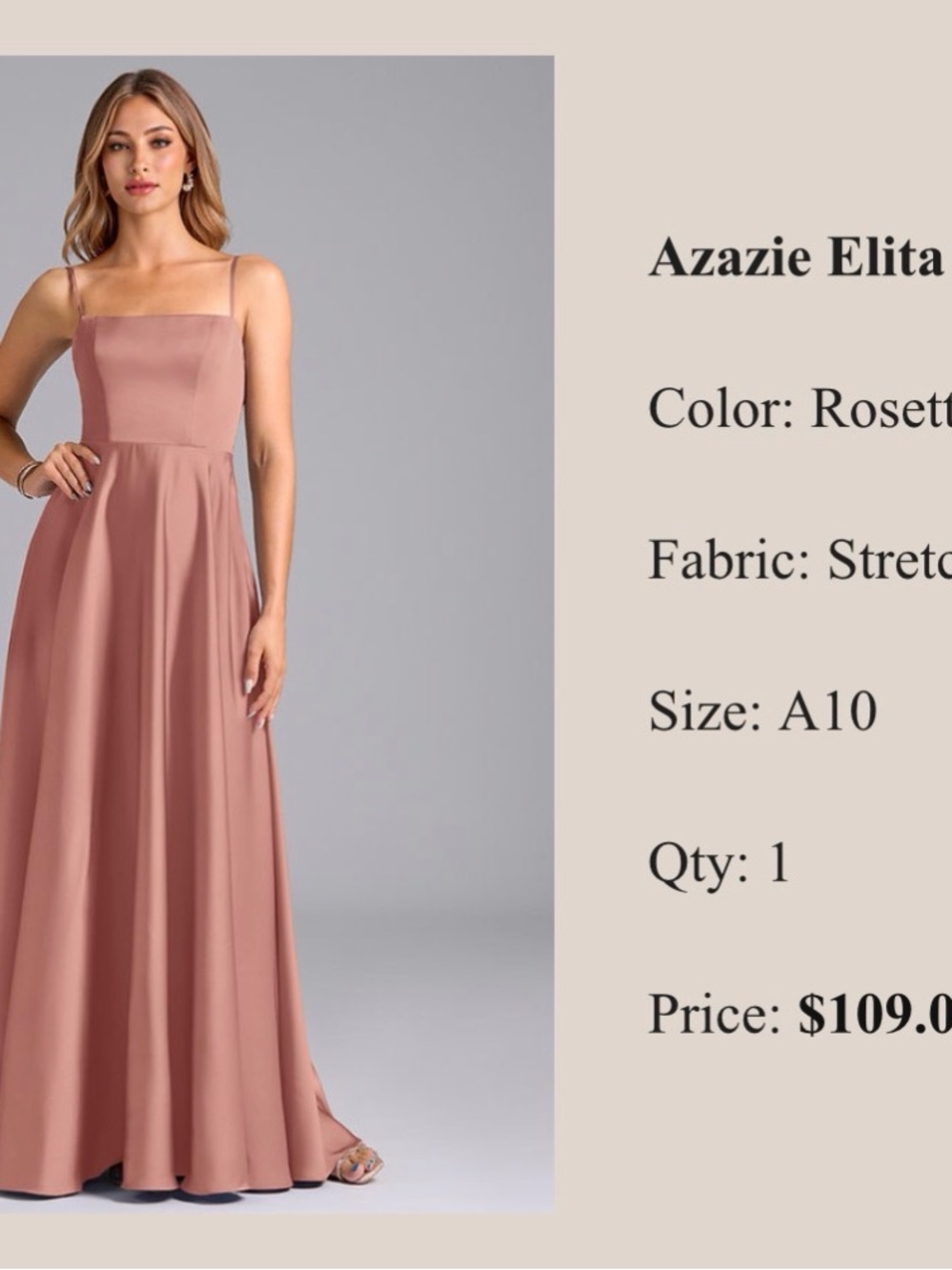 Azazie Elita Bridesmaid Dress in Rosette Color